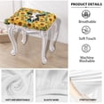 thumbnail image 5 of ZUXONGSY Sunflowers Cow Stool Covers Rectangle 2 Pieces Bar Furniture Cover with Elastic Bands Covers for Upholstered Furniture Rectangle Chair Easy to Clean Home Indoor Decor, 5 of 7