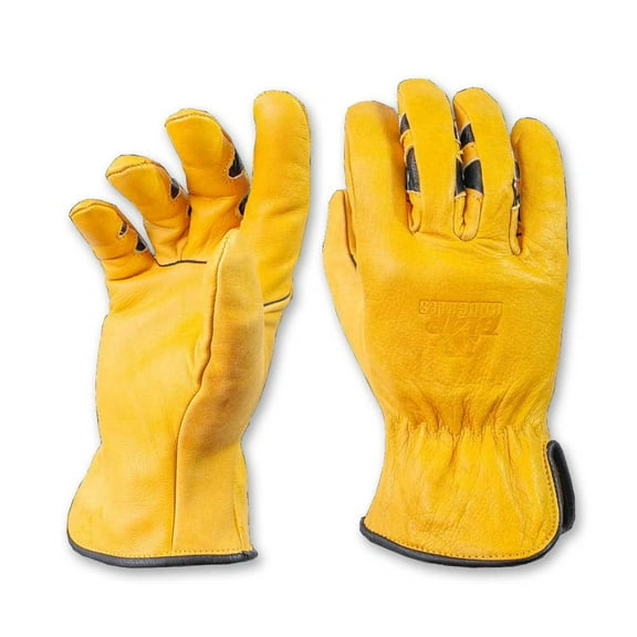 Bear Knuckles | Work Gloves | Leather Cowhide Medium Duty | Pre-Curved Finger Design
