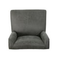 Quentin Home Office Microfiber Adjustable Swivel Desk Chair, Slate