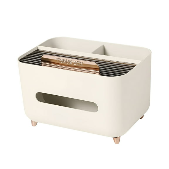 BPPEG Tissue Box Cover,Square Tissue Box Cover with Storage Tray,Tissue Holder Decorative Organizer