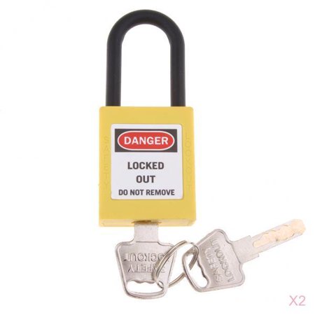 2 Pcs Heavy Duty Safety Padlock Lockout Tagout Lock with Insulated ...