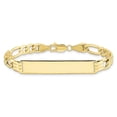 thumbnail image 2 of Auriga Fine Jewelry 10K Yellow Gold Semi-Solid Figaro Link Id Bracelet 8" for Women, 2 of 6