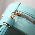thumbnail image 3 of Travel Jewelry Organizer: Compact Round Faux Leather Case with Zipper, 3 of 5