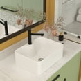 thumbnail image 5 of Ceramic Rectangular Vessel Bathroom Sink 16"x12" - Modern Style, White, Acid Resistance Finish White Bathroom, Stain , Design, 5 of 5