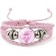 thumbnail image 2 of Pulsera Sittch rosa Pulsera de cuero tejida a mano ajustable Pulsera de regalo de graduación de Navidad y cumpleaños, 2 of 4