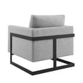 thumbnail image 6 of Accent Chair, Fabric, Metal Steel, Black Grey Gray, Modern Contemporary Urban Design, Living Lounge Room Hotel Lobby Hospitality, 6 of 8