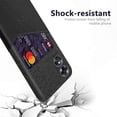 thumbnail image 3 of PU Leather Cloth Coated Phone Case with Card Holder for A17 4G Models, 3 of 4