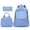 aa, variant on Macaron Solid Color Canvas Lightweight Outdoor Backpack, Three-Piece Casual Backpack Set with Large Capacity
