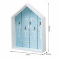 thumbnail image 3 of Key Box Modern Style House Shape Wooden Key Wall Hanging Storage Box Jewellery Box, 3 of 6