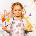 thumbnail image 3 of Pioneer Flower Floral Print Pattern Kids Aprons for Girls and Boys,Adjustable Neck Strap Toddler Aprons for Kids Cooking Baking, 3 of 7