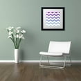 thumbnail image 3 of Trademark Fine Art "Purple-Blue Chevron" Canvas Art by Color Bakery White Matte, Black Frame, 3 of 4