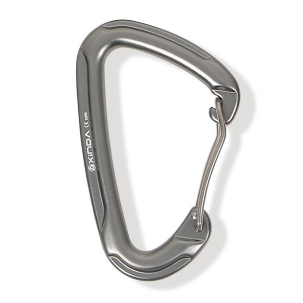Carabinador Servicio Pesado 25kn Capeta Alambre Cargado Resorte (gris)