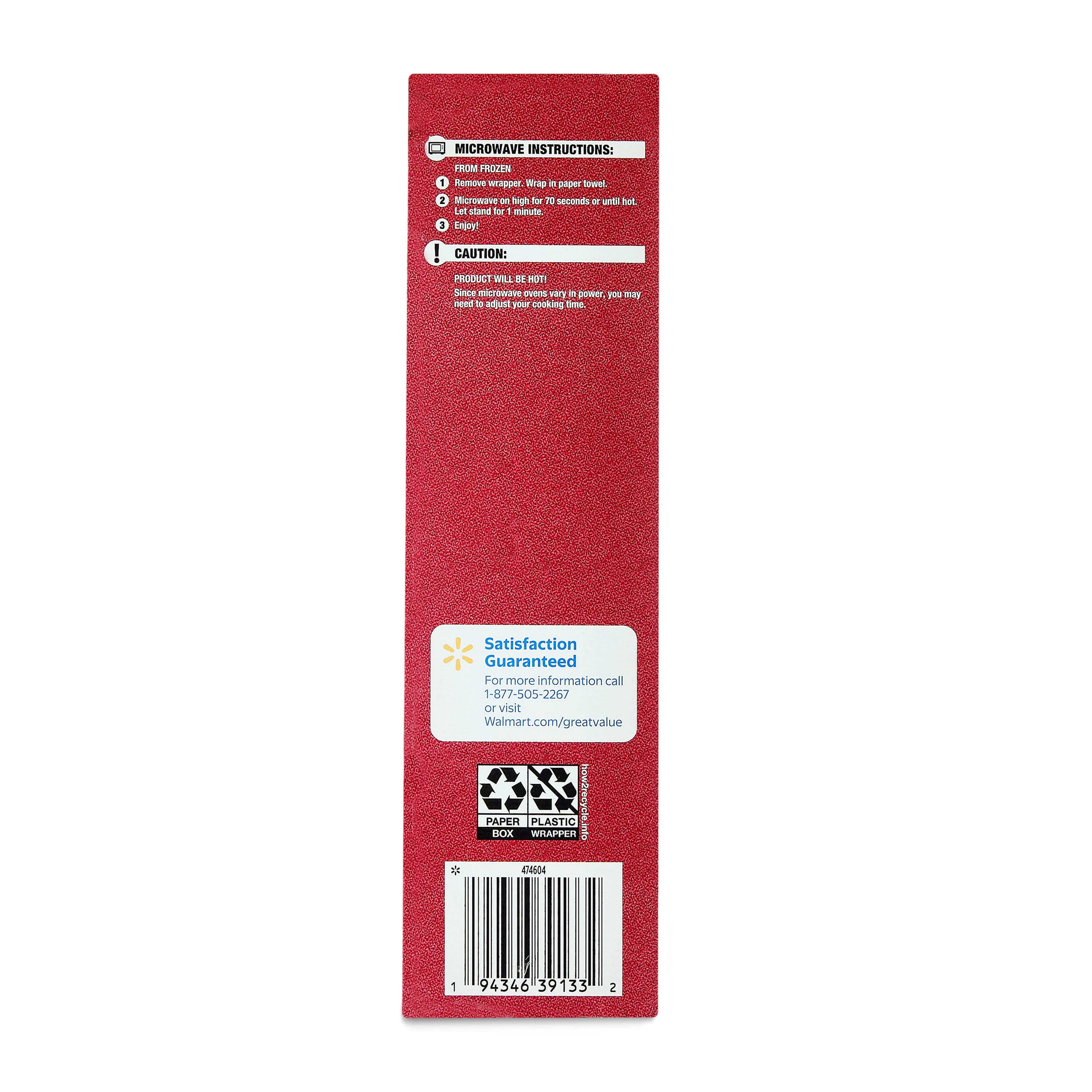 Great Value Sausage, Egg & Cheese Maple Griddle Sandwich, 4.9 oz, 4 Count