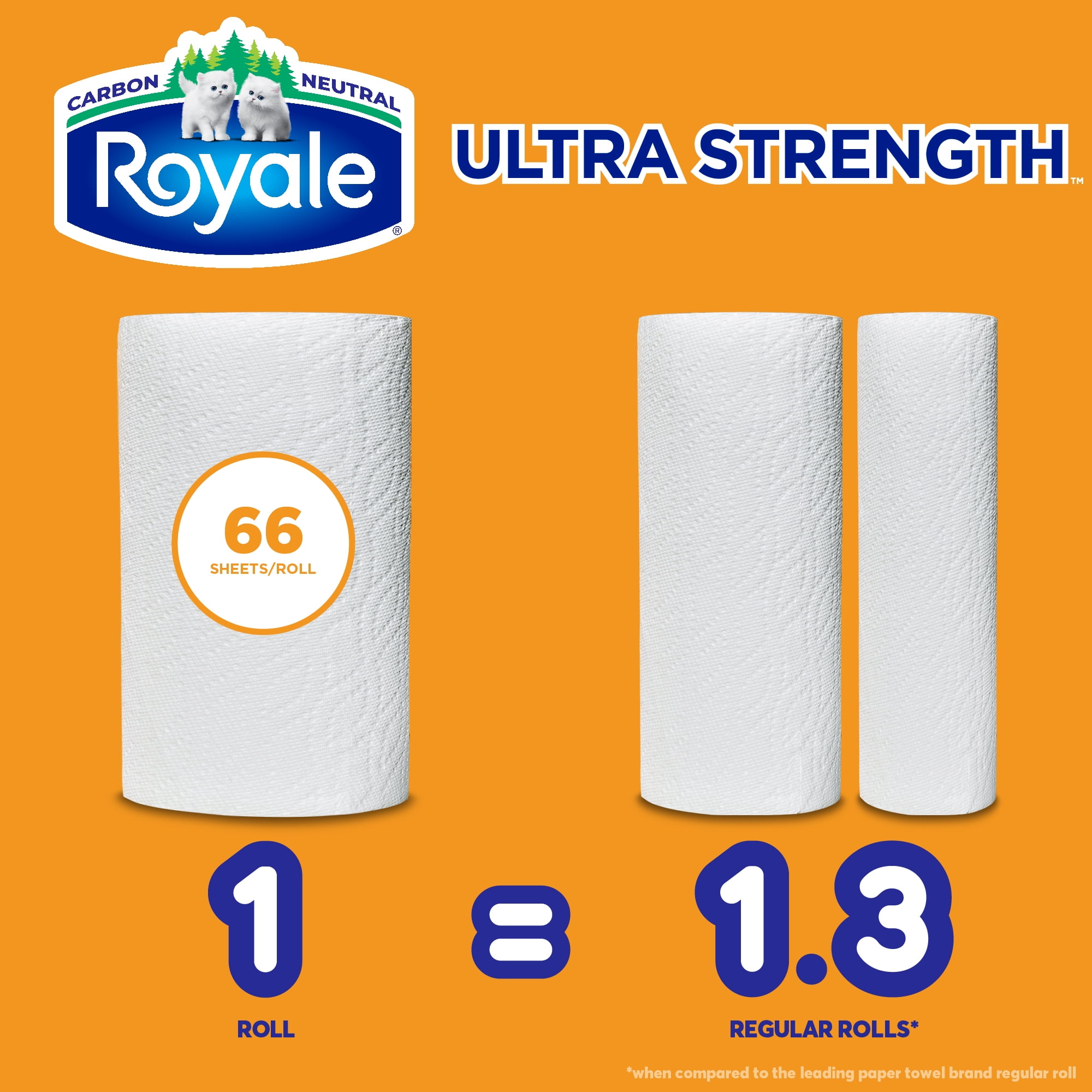 Royale Ultra Strength Paper Towel 6 Rolls, 66 Sheets Per Roll
