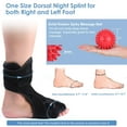 thumbnail image 5 of Plantar Fasciitis Support, Night Ankle Splint Achilles Tendonitis Foot Drop Orthotic Brace with Hard Spiky Massage Ball, 5 of 9
