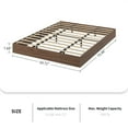 thumbnail image 3 of Full Size Wood Platform Bed Frame, Wooden Bed Frame Without Headboard,Minimalist Sturdy Wood Full Platform Bed Frame, Wood Slat Support, No Box Spring Needed, Easy Assembly, 3 of 8
