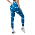 thumbnail image 4 of Xuanfei Women Stripe Tie-Dye High Waist Seamless Stretch Yoga Pants, 4 of 4