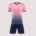 thumbnail image 2 of Zwiiyzr Kids Quick-Dry Sports Set (4-16Y) - Soccer Shirts & Elastic Shorts Breathable Training Clothes Set for Boys & Girls Pink, 2 of 6