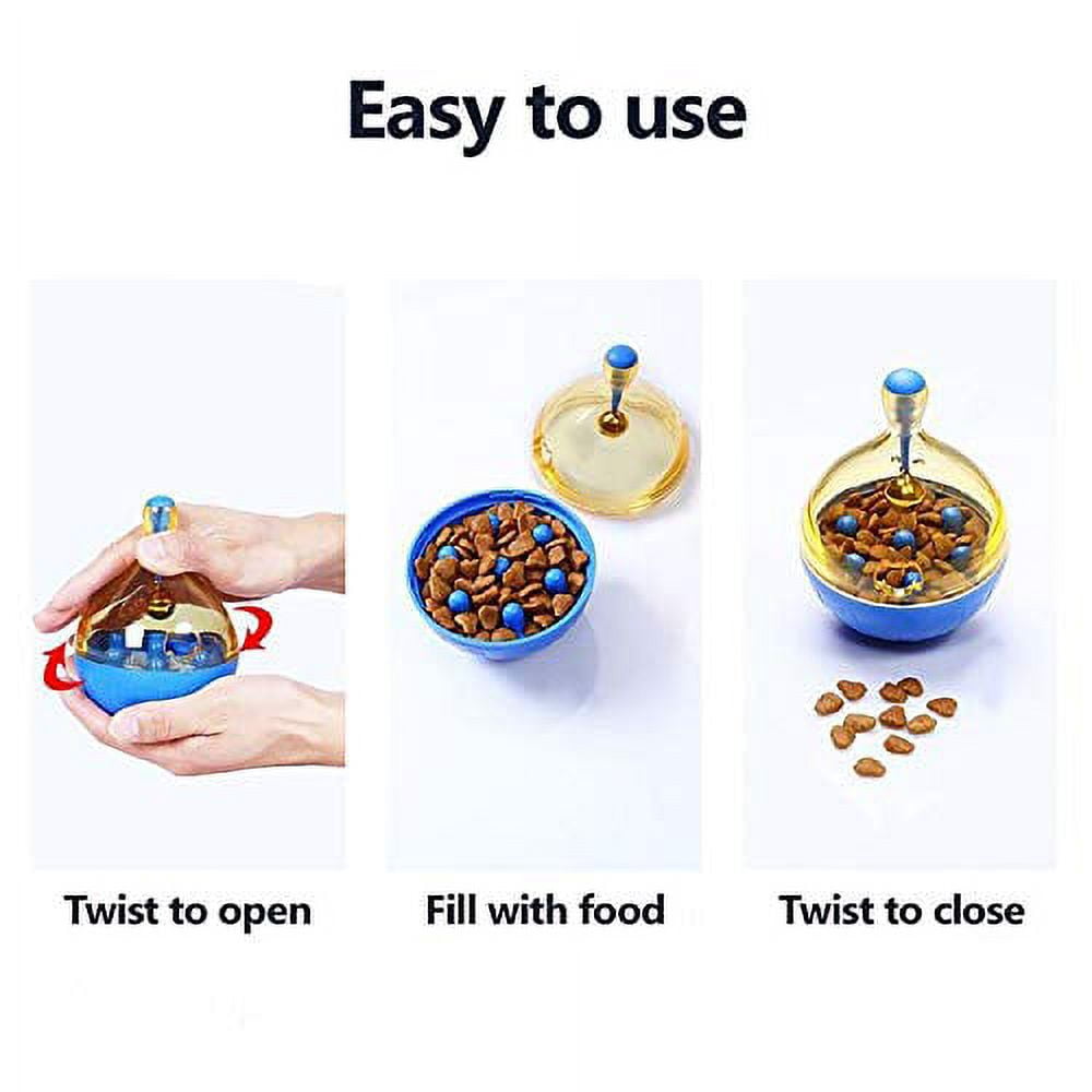 K-Cliffs Pet Slow Feeder Toy for Cat Dogs,  Blue, Plastic