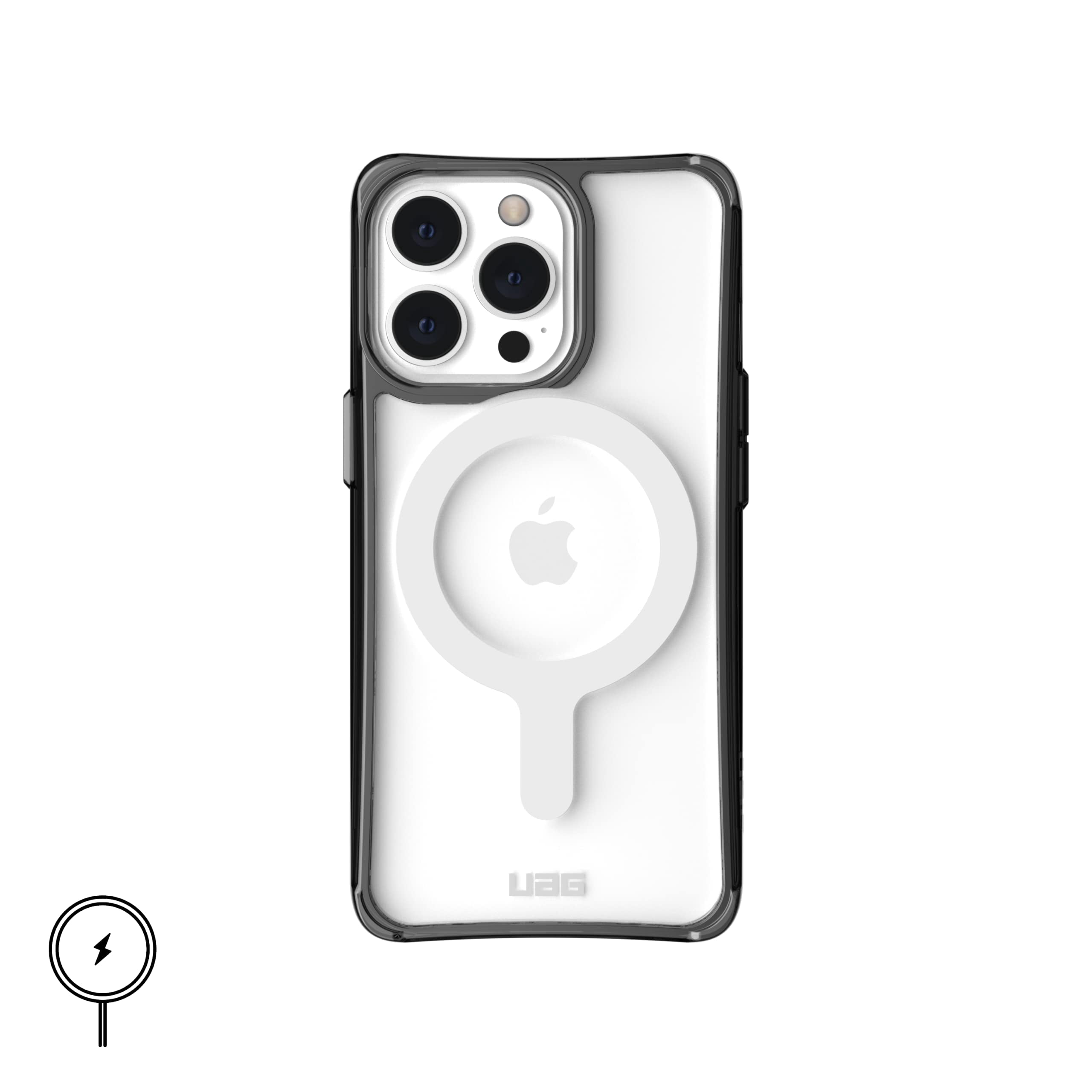 UAG iPhone 13 Pro Case [6.1-inch screen] Compatible with MagSafe Rugged Lightweight Slim Shockproof Clear Plyo Protective Cover, Ash