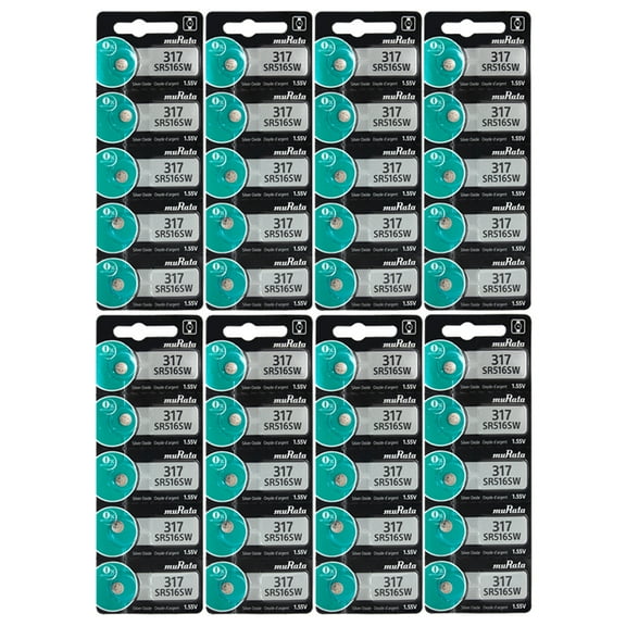 40 Murata 317 SR516SW SR516 SILVER OXIDE watch battery
