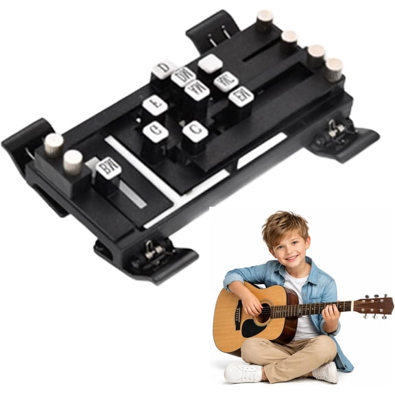 Guitar Chord Presser for Beginners, One-Touch Chord Learning Aid, Portable Guitar Training Tool for Acoustic & Electric Guitars