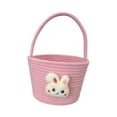 thumbnail image 4 of Canasta de Pascua Rope Rope Regalo Baskets de huevo Bolsos de huevo Cartoón portátil Linda canasta de almacenamiento de golosina para dulces Rosa, 4 of 8
