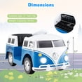 thumbnail image 3 of Costway Licensed Volkswagen Ride-on Bus with Cup Holder, LED Headlights, Music & Horn Blue, 3 of 10