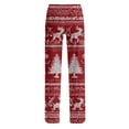 thumbnail image 7 of Resicozy Christmas Pajama Bottoms for Women Soft Wide Leg Lounge Pants Comfy Drawstring Trendy Long Pajamas Pants Wine S, 7 of 7
