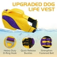 thumbnail image 2 of BRKURLEG Reflective Dog Life Jacket, Ripstop Dog Lifesaver Vest with Rescue Handle, Pet Life Safety Preserver Swimsuit for Medium Large Extra Large Dogs, 2 of 7