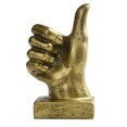 thumbnail image 1 of 1 pieza de adorno de pulgar hacia arriba, modelo de gesto, decoración de resina para el hogar, adorno de escritorio para sala de muestra, oficina, hogar, coche (cobre), 1 of 5