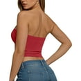 thumbnail image 4 of adviicd Womens Tube Tops Strapless Crop Tops Basic Backless Sleeveless Bandeau Going Out Cute 2025 Summer Outfits (Red,L), 4 of 6