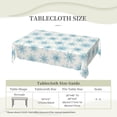 thumbnail image 6 of Christmas Blue Snowflake Tablecloth, Winter Xmas Snowflake Table Cloth For Rustic Farmhouse Kitchen Decor, Wipeable Table Cover Rectangle Tablecloths For Holiday Party Indoor Outdoor, 60" X 84", 6 of 6