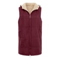 thumbnail image 3 of Women Vest Casual Stand Collar Sleeveless Jacket Warm Winter Reversible Zip Up Outerwear With Pockets Light Light Zip Vest for Women plus Size Womens Vests 3x Womens Vest Long Length Metallic Puffy, 3 of 4