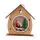 thumbnail image 5 of Casas de pueblo navideñas iluminadas Oficina Luz LED navideña Casa de madera Papá Noel, 5 of 9