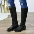 thumbnail image 2 of Mepaouo Knee-High Boots for Women Round Toe Leather Tall Long Boots Heel Walking Boots, 2 of 5
