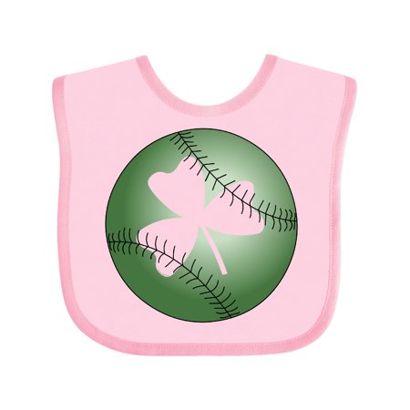 

Inktastic Baseball Irish Shamrock Gift Baby Boy or Baby Girl Bib