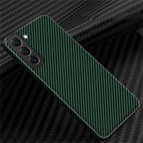 For Samsung Galaxy S22 Phone Case Magnetic [Military-Grade Drop Protection] Carbon Fiber Support Wireless Charging Slim Mens Women Matte Shockproof Protective Cover,Green