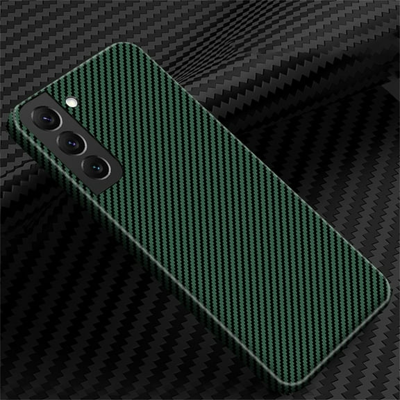 SaniMore for Samsung Galaxy S22 Plus 6.6" 2022 Case, Slim Carbon Fiber Support Wireless Charging Shockproof Anti-drop Lens All-inclusive Heavy Duty Protective Anti-fingerprint Magnetic Case, Green