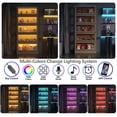 thumbnail image 4 of HMstone Display Cabinet with Acrylic Glass Doors, 5-Tiers Curio Display Case with LED Lights, 67" H Storage Cabinet for Collectibles, Books, Nature, 4 of 8