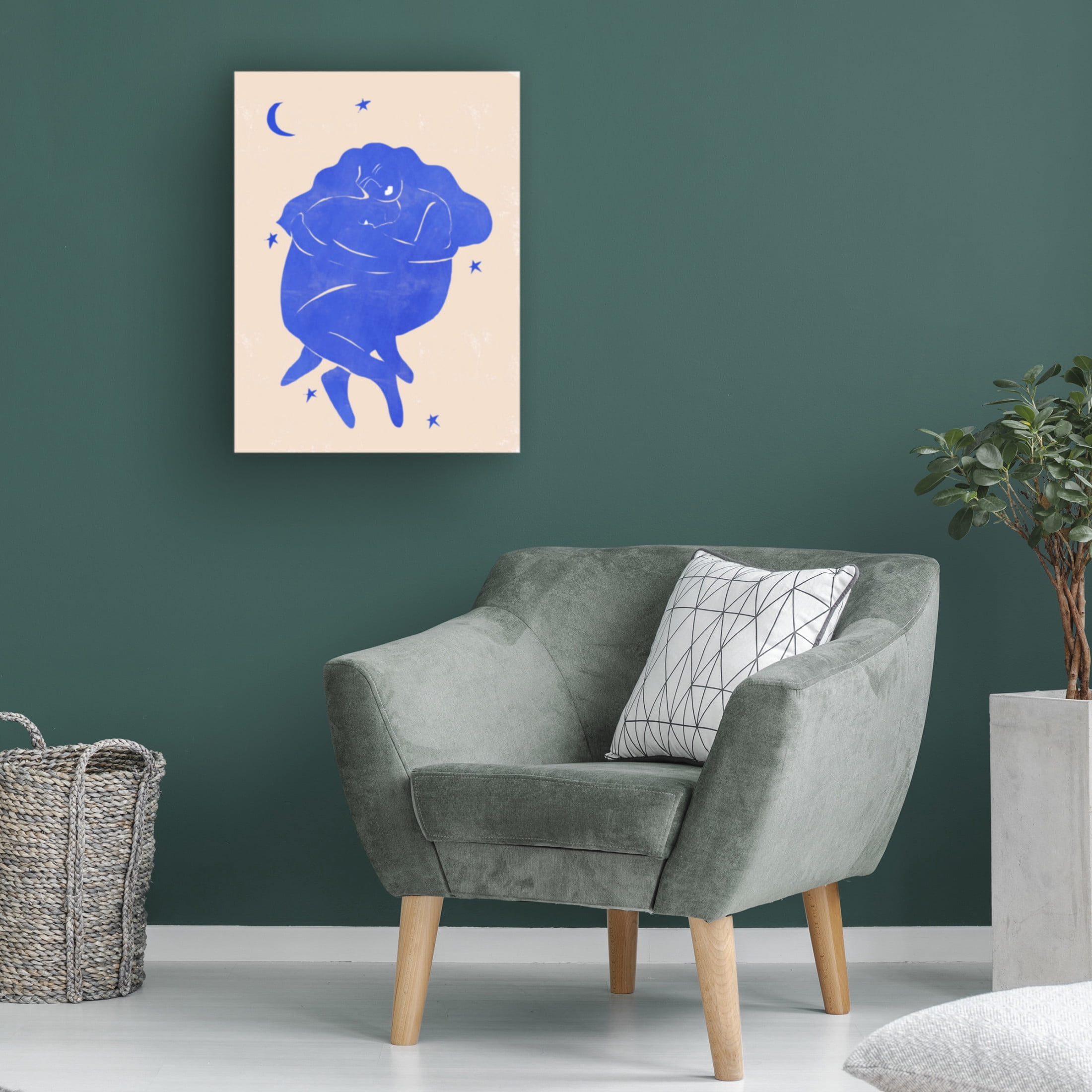 Canvas Wall Art - Alja Horvat 'Blue Lovers' Wall Art for Living Room, Bedroom, or Office D?cor by Trademark Fine Art - 35 x 47 Inches