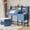 Blue, variant on Huisuilinss Desk And Chair Set,Wood Study Desk,Study Table,Writing Table With Adjustable Tilt Desktop,Drawers & Cork Board For Bedroom School