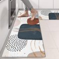 thumbnail image 2 of Kitchen Rugs Sets Of 2,Blue Boho Abstract and Plant Pattern Anti Fatigue Kitchen Mat Rugs Non Slip Washable,Decorative Kitchen Floor Mats for Kitchen,Sink,Laundry,17"X47", 2 of 5