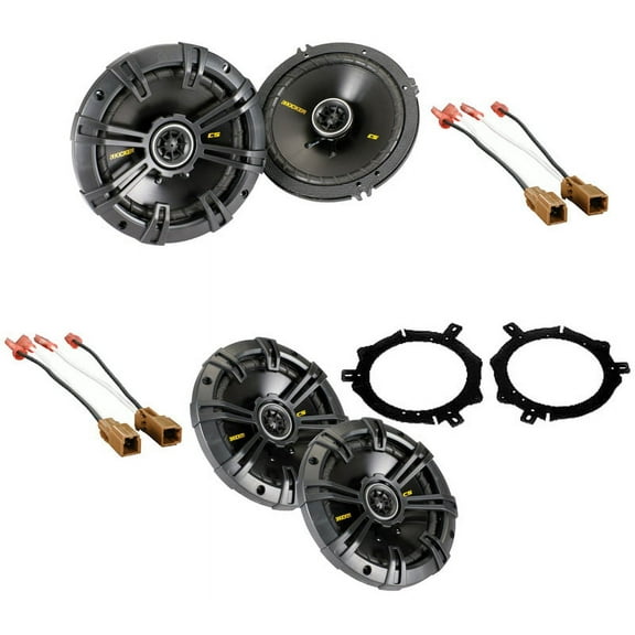 Kicker Nissan Frontier 98-04 46CSC654 6.5" Speakers, Harness & Adaptor Plates