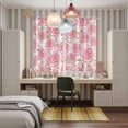 thumbnail image 6 of Curtains 63 Inch Length 2 Panels, Pink Roses Grommets Window Treatment Curtain, Retro Flower Floral Botanicall Plant Leaf Thermal Curtains Drapes for Living Room/Bathroom, 6 of 9