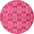 thumbnail image 1 of Ahgly Company Indoor Round Abstract Pink Modern Area Rugs, 6' Round, 1 of 4