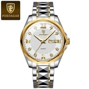 Poedagar luxury man wristwatch sport stainless steel men watch waterproof luminous date week men's watches business quartz clock