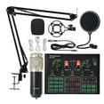 thumbnail image 1 of Bm 800 Microphone Sound Card Professional Studio Condenser Wireless Microphone For USB Gaming Singing Karaoke MIC For PC Phone, 1 of 7