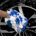 thumbnail image 4 of Paños de Secado y Guantes de Lavado de Microfibra para Coches y Motos (2 Piezas en Azul), 4 of 5