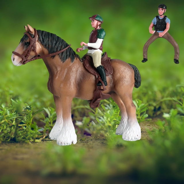 Figura de acción de caballo CUTICAT Modelo Animal con silla de montar PVC Estilo B